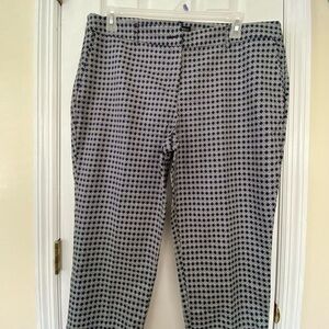 Hillary Radley ankle pants blue print 16